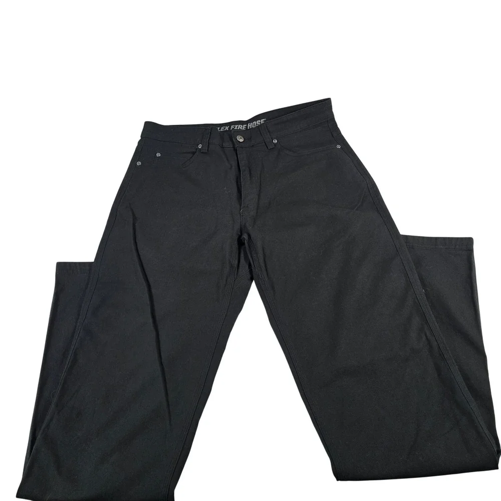 Duluth Trading Co Flex Fire Hose Relaxed‎ Fit Pants Mens 34x36 Black 62752C